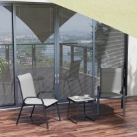 Outsunny Three-Piece Metal Frame Garden Seating Set - Grey(m-10)