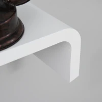 Homcom Rafturi de Perete, Set 3 Rafturi de Perete, 60x15x10 cm, Alb(m-9)