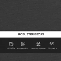 Poduszka Outsunny do huśtawki ogrodowej 170 x 100 x 8 cm, Ciemnoszary(m-4)