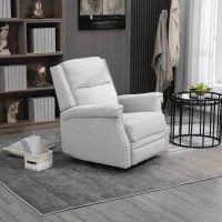 Fauteuil relax inclinable pivotant à 360 degrés pour un confort total dans le Salon, la Chambre à Coucher, le Bureau, Gris(m-9)