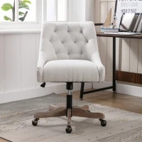 Fauteuil de relaxation Confortable et Design - Pivotant, Moderne pour Salon et Bureau avec Matériaux de Haute Qualité, Beige(m-1)
