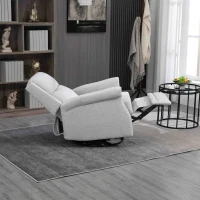 Fauteuil relax inclinable pivotant à 360 degrés pour un confort total dans le Salon, la Chambre à Coucher, le Bureau, Gris(m-7)