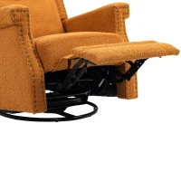 Fauteuil relax inclinable pivotant à 360 degrés pour un confort total dans le Salon, la Chambre à Coucher, le Bureau - Fauteuil Relaxation et Lounge, Orange(m-4)
