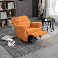 Fauteuil relax inclinable pivotant à 360 degrés pour un confort total dans le Salon, la Chambre à Coucher, le Bureau - Fauteuil Relaxation et Lounge, Orange(m-8)