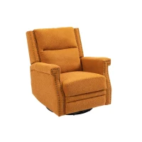 Fauteuil relax inclinable pivotant à 360 degrés pour un confort total dans le Salon, la Chambre à Coucher, le Bureau - Fauteuil Relaxation et Lounge, Orange(m-2)