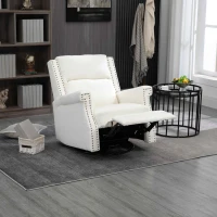 Fauteuil relax inclinable pivotant à 360 degrés pour un confort total dans le Salon, la Chambre à Coucher, le Bureau, Beige(m-1)