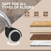 Vinsetto PU Leather Massage Office Chair with 4 Vibration Points, Heated Reclining Computer Desk Chair with Adjustable Height, Footrest, Light Grey(m-8)