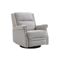 Fauteuil relax inclinable pivotant à 360 degrés pour un confort total dans le Salon, la Chambre à Coucher, le Bureau, Gris(m-2)