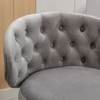 Set di 2 Sgabelli da Bar in Velluto con Schienale, Rotazione a 360° e Gambe in Legno per Casa, Cucina, e Ristoranti, Grigio(m-9)