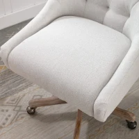 Fauteuil de relaxation Confortable et Design - Pivotant, Moderne pour Salon et Bureau avec Matériaux de Haute Qualité, Beige(m-6)