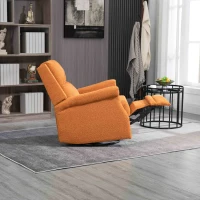 Fauteuil relax inclinable pivotant à 360 degrés pour un confort total dans le Salon, la Chambre à Coucher, le Bureau - Fauteuil Relaxation et Lounge, Orange(m-9)