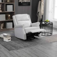 Fauteuil relax inclinable pivotant à 360 degrés pour un confort total dans le Salon, la Chambre à Coucher, le Bureau, Gris(m-1)