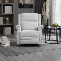 Fauteuil relax inclinable pivotant à 360 degrés pour un confort total dans le Salon, la Chambre à Coucher, le Bureau, Gris(m-6)