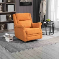 Fauteuil relax inclinable pivotant à 360 degrés pour un confort total dans le Salon, la Chambre à Coucher, le Bureau - Fauteuil Relaxation et Lounge, Orange(m-1)