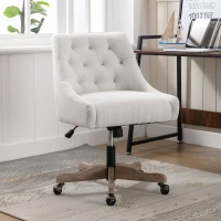 Fauteuil de relaxation Confortable et Design - Pivotant, Moderne pour Salon et Bureau avec Matériaux de Haute Qualité, Beige(m-4)
