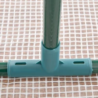 Outsunny Sera Tunel cu 2 Usi si 4 Ferestre, Cadru din Otel, Acoperire din PE, Verde, 300x100x200 cm(m-7)