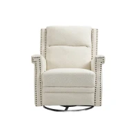 Fauteuil relax inclinable pivotant à 360 degrés pour un confort total dans le Salon, la Chambre à Coucher, le Bureau, Beige(m-7)
