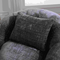 Poltrona Sacco Girevole Rotonda Confortevole, Divano Super Morbido con Rotazione a 360° e Schiuma Memory ad Alta Densità per Soggiorno e Camera da Letto, Grigio(m-6)