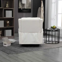 Fauteuil relax inclinable pivotant à 360 degrés pour un confort total dans le Salon, la Chambre à Coucher, le Bureau, Beige(m-8)