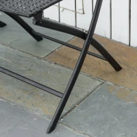 Outsunny 2-Seater Rattan Bistro Set: 1 x table, 2 x chairs - Brown(m-8)