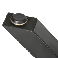 HOMCOM Conjunto de 2 Pés para Mesa Estilo Industrial 80x72cm em Forma de X Pés para Móveis de Aço com Protetores e Parafusos de Montagem Incluídos Preto(m-9)