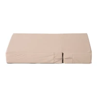 PawHut Escada para Animais de Estimação de 2 Degraus 2 em 1 Cama para Cães Gatos Estofada em PU Removível e Lavável com Zíper 45x39x20cm Bege(m-5)