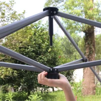 Outsunny Tenda Dobrável 2,5x2,5x2,68cm Tenda de Jardim com Proteção UV 50+ Altura Ajustável com 4 Bolsas de Areia e Bolsa de Transporte para Acampamento Festas Pátio Azul(m-9)