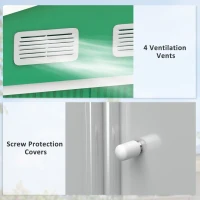 Outsunny Metal 9x6 ft Garden Shed-Green(m-7)