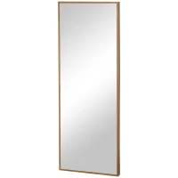 HOMCOM Espelho de Parede Espelho de Corpo Inteiro Estilo Moderno Decoração para Sala de Estar Dormitório Entrada 45x125 cm Madeira(m-11)
