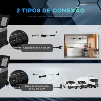 Outsunny Geleira Elétrica de Compressor Portátil 45L Geleira de Carro CC 12V/24V Temperatura até -20℃ com Tela Tátil Alça Retrátil e Rodas 71,1x46x50,6cm Preto(m-6)