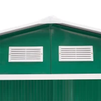 Outsunny Metal 9x6 ft Garden Shed-Green(m-9)