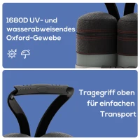 Outsunny Zandzakken voor paviljoens, set van 4, 48 kg, zonder zand, met bevestigingsriemen, weerbestendig, zwart(m-7)