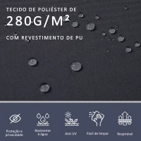 Outsunny Toldo Lateral Retrátil 600x160cm Toldo de Privacidade Extensível com Ângulo Ajustável e Proteção UV+50 para Jardim Balção Terraço Cinza(m-4)