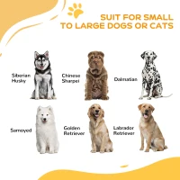 PawHut Barieră Reglabilă pentru Animale de Companie, Poartă de Siguranță cu sistem dublu de blocare, 77-105x120 cm, Alb(m-4)