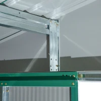 Outsunny Garden Shed Storage 12ft x 11ft Large Steel Metal Storage Shed Sliding doors Green(m-8)