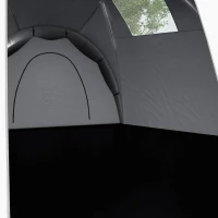 Outsunny Kampeertent voor 6-9 personen, 4 kamers, voortent, waterdicht, 615x 615x225cm, Grijs(m-8)
