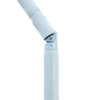 Outsunny Chapéu de Sol de Praia Ø180cm com Teto Inclinável e Mastro de Metal Proteção Solar para Jardim Terraço Exterior Listras Verdes e Branco(m-9)