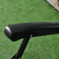 Outsunny Fotel Bujany na Zewnątrz, odporny na pogodę, składany, z Poduszką, do 120 kg, Jasnoszary(m-8)