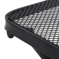 Outsunny Mesa de Jardim Quadrada Mesa Auxiliar Exterior com Estrutura de Metal para Pátio Terraço Varanda Carga 30kg 45x45x50cm Preto(m-7)