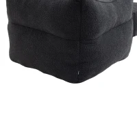 Confortevole Poltrona Sacco per Interni con Imbottitura in Memory Foam e Braccioli per Soggiorno e Camera da Letto, Nero(m-6)