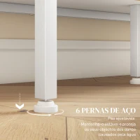 HOMCOM Aparador de Cozinha com Porta de Malha 4 Compartimentos Abertos e Estante Ajustável para Sala 120x37x81,5 cm Branco(m-6)