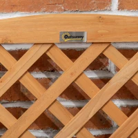 Outsunny bloembak met verhoogd bed en latwerk in rustiek design voor tuin(m-9)