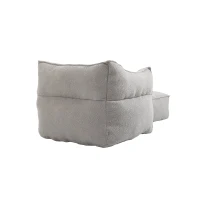 Confortevole Poltrona Sacco per Interni con Imbottitura in Memory Foam e Braccioli per Soggiorno e Camera da Letto, Grigio(m-4)
