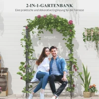 Rozenbank rozenboog steun met bankje filosofenbank prieelbankje tuinbank(m-4)