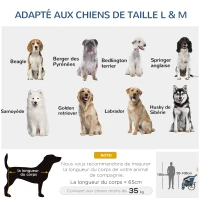 PawHut Remorque à vélo pour chien convertible jogger 2 en 1 pour animaux avec drapeau réflecteurs roues arrières gonflables aluminium(m-5)