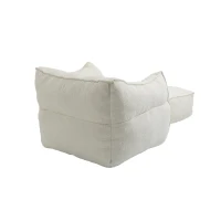 Confortevole Poltrona Sacco per Interni con Imbottitura in Memory Foam e Braccioli per Soggiorno e Camera da Letto, Beige(m-6)