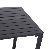 Zestaw piwny meble ogrodowe 3-część. 1 x stół 2 x ławki metal czarny 110 x 55 x 70 cm Outsunny(m-8)