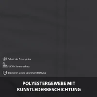 Outsunny Markiza Boczna, Odporna na warunki atmosferyczne, Składana, 237 cm x 160 cm, Ciemnoszary(m-5)