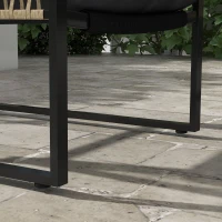 Outsunny Set de Mobilier de Gradina din 4 Piese PE Rattan cu Canapea Dubla, Fotoliu si Masuta de Cafea din Sticla, 106x70x72 cm(m-7)
