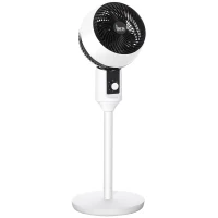 HOMCOM 9'' Air Circulator Fan 3 Speed, 70° Oscillation 90° Vertical Tilt, Carry Handle, Pedestal Fan, Air Circulator for Living Room, Bedroom, Office, White(m-1)